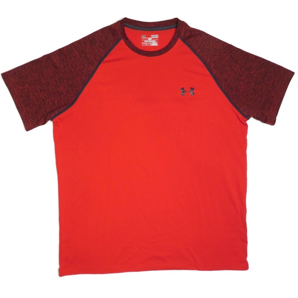 Under Armour T-Shirt Mens Medium Red Loose Tee‎